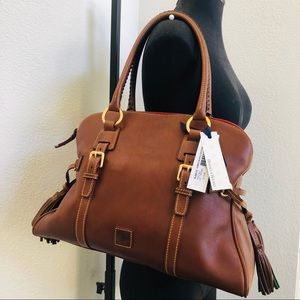 DB Florentine Chestnut Domed Buckle Satchel
